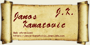 Janoš Kamatović vizit kartica
